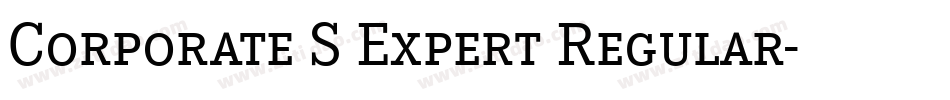 Corporate S Expert Regular字体转换